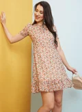 جلو باص peach floral